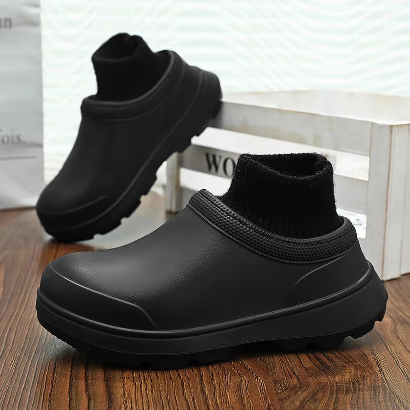 Cotton Shoes Home Slippers EVA Slippers for Men Indoor Women'S Casual Flat Shoes Cotton Slippers Indoor Home Non-Slip Thick Sole