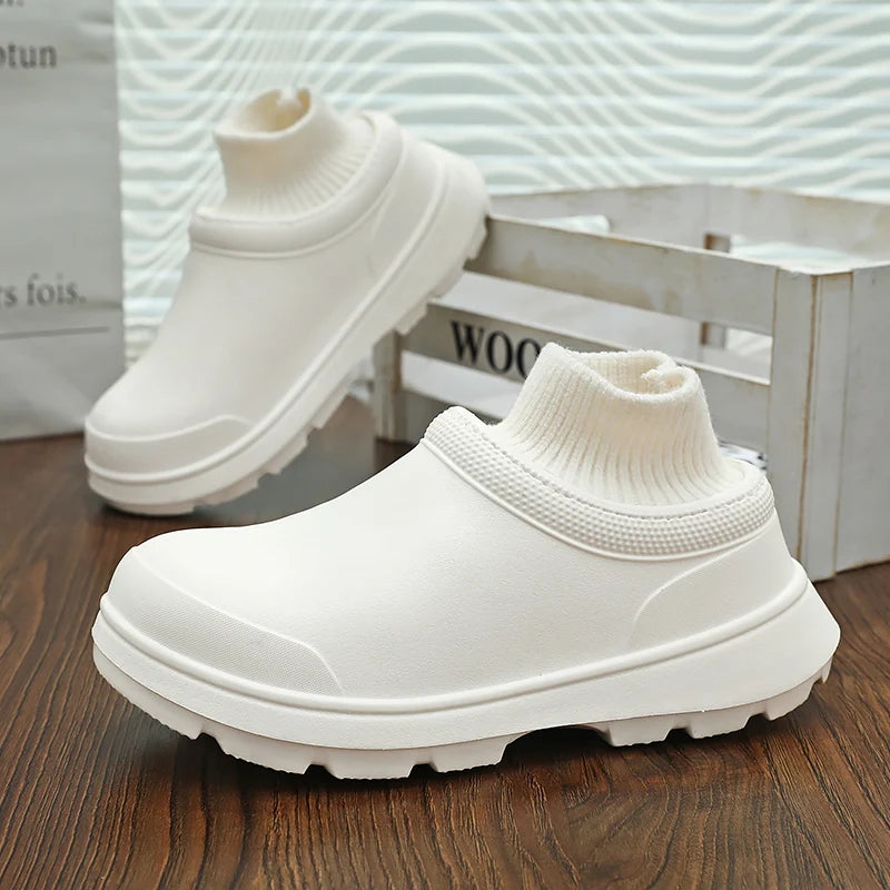 Cotton Shoes Home Slippers EVA Slippers for Men Indoor Women'S Casual Flat Shoes Cotton Slippers Indoor Home Non-Slip Thick Sole