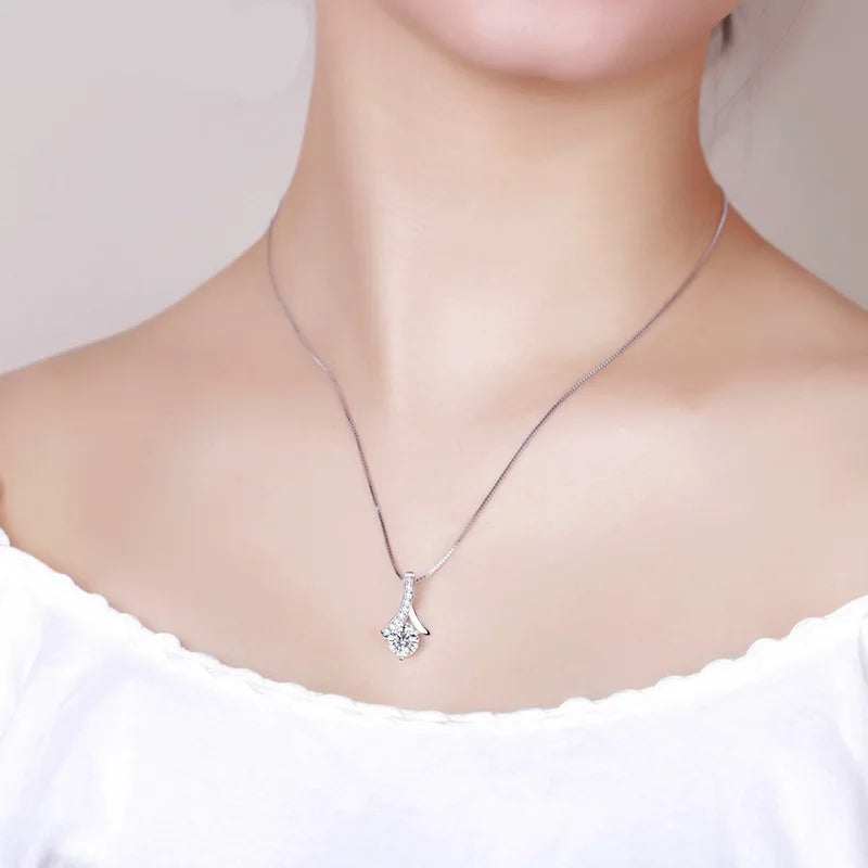 To My Soulmate Zircon Pendant Necklace for Women Luxury Wife Girlfriend Jewelry Shiny Unique Clavicle Chain Necklaces