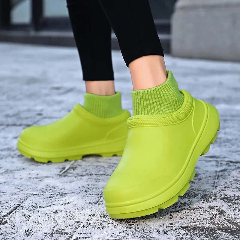 Cotton Shoes Home Slippers EVA Slippers for Men Indoor Women'S Casual Flat Shoes Cotton Slippers Indoor Home Non-Slip Thick Sole