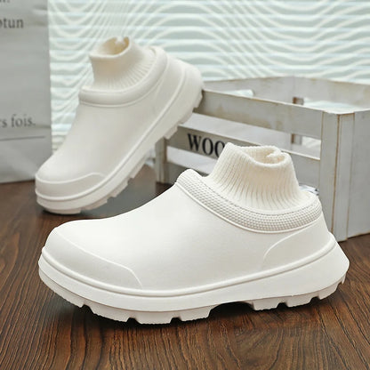 Cotton Shoes Home Slippers EVA Slippers for Men Indoor Women'S Casual Flat Shoes Cotton Slippers Indoor Home Non-Slip Thick Sole