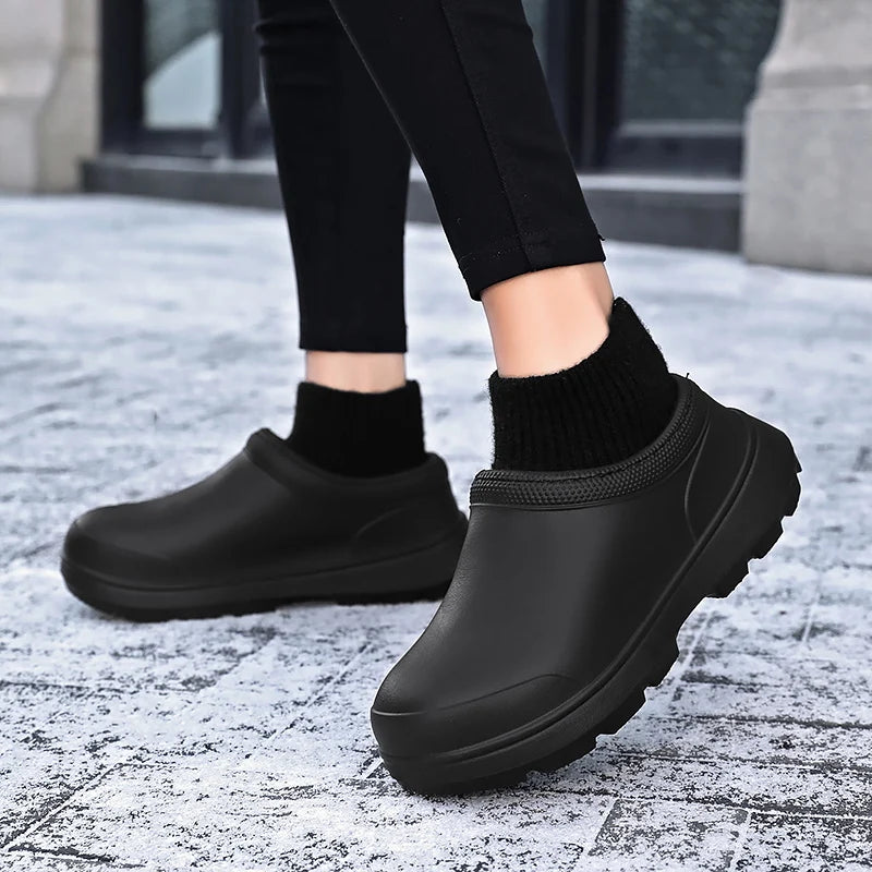 Cotton Shoes Home Slippers EVA Slippers for Men Indoor Women'S Casual Flat Shoes Cotton Slippers Indoor Home Non-Slip Thick Sole