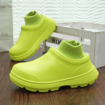 Cotton Shoes Home Slippers EVA Slippers for Men Indoor Women'S Casual Flat Shoes Cotton Slippers Indoor Home Non-Slip Thick Sole