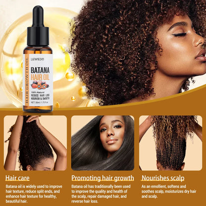 100% Pure Batana Oil Hair Conditioner Natural Hair Treatment Oil Promote Hair Wellness for Treating Hair Loss Anti-Breakage Hair